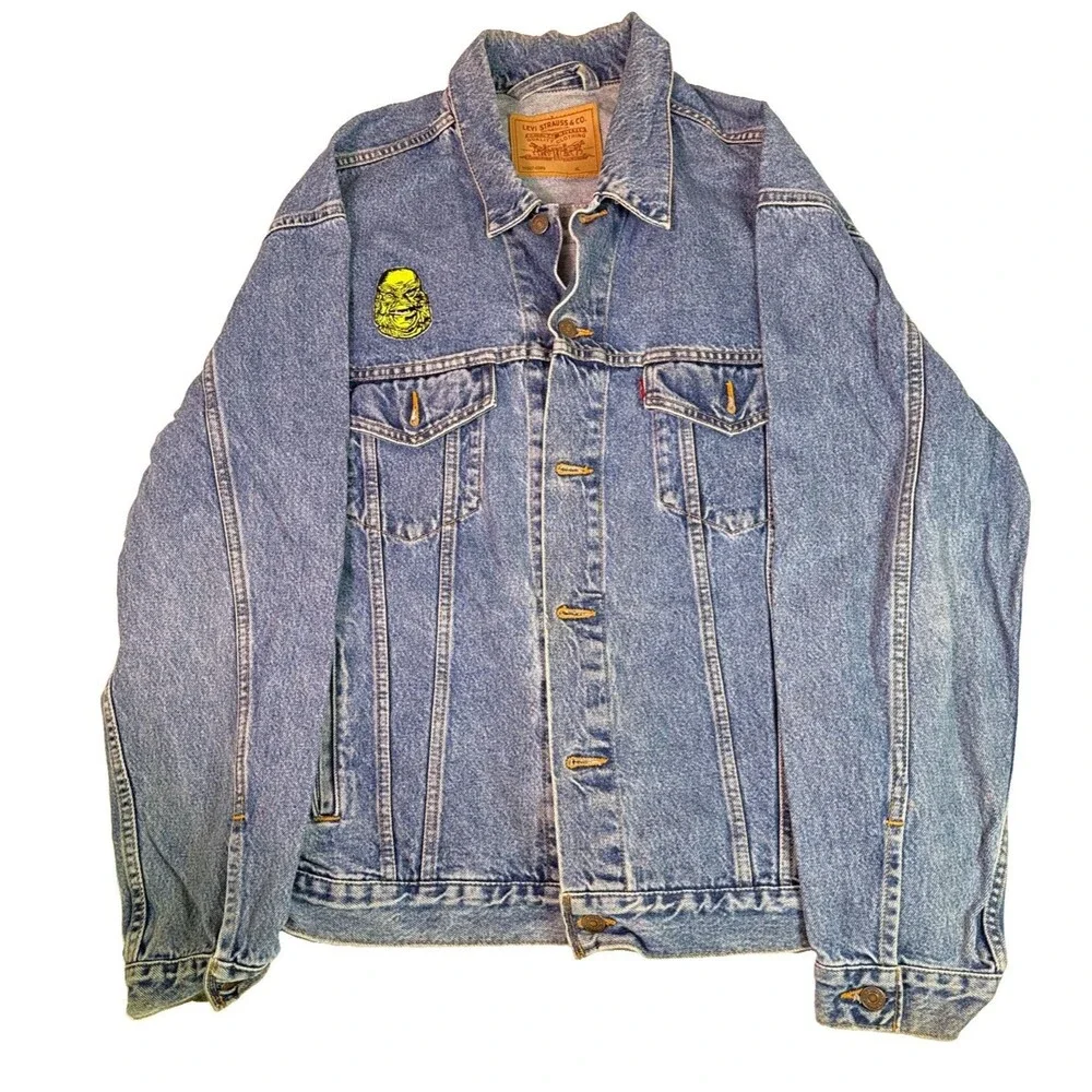VTG.80's Levis Jean Jacket Mens XL  Blue Trucker Type III USA  70507 0389